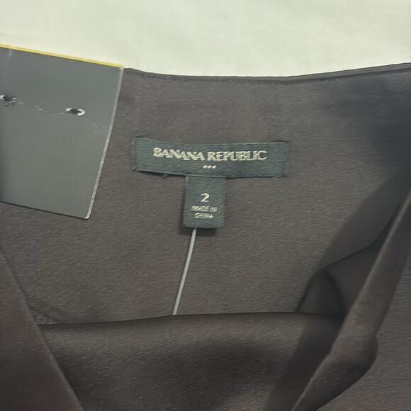 NWT Banana Republic Brown Satin Dainty Office Career Minimalist Skirt 2 Chic - Picture 5 of 8